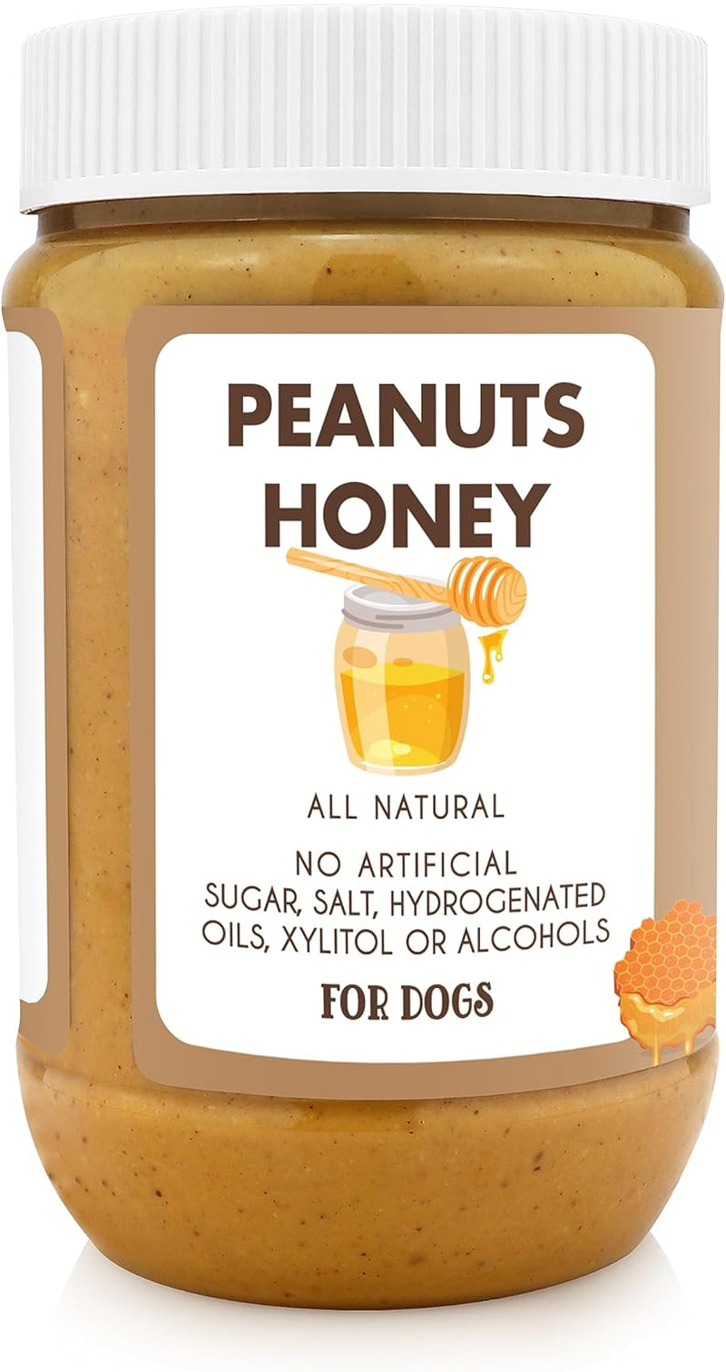 BUDDY BUDDER, Ruff Ruff Raw, Natural Dog Peanut Butter, Dog Treatmade in USA, (17 Oz Jars)