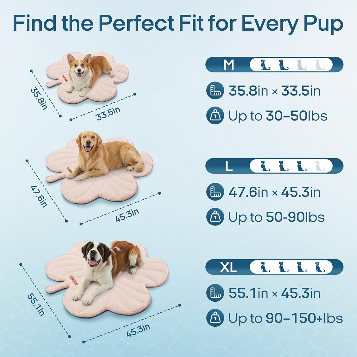 Dog Cooling Mat Washable Pet Cooling Mat, Self Cooling Mat for Dogs Large