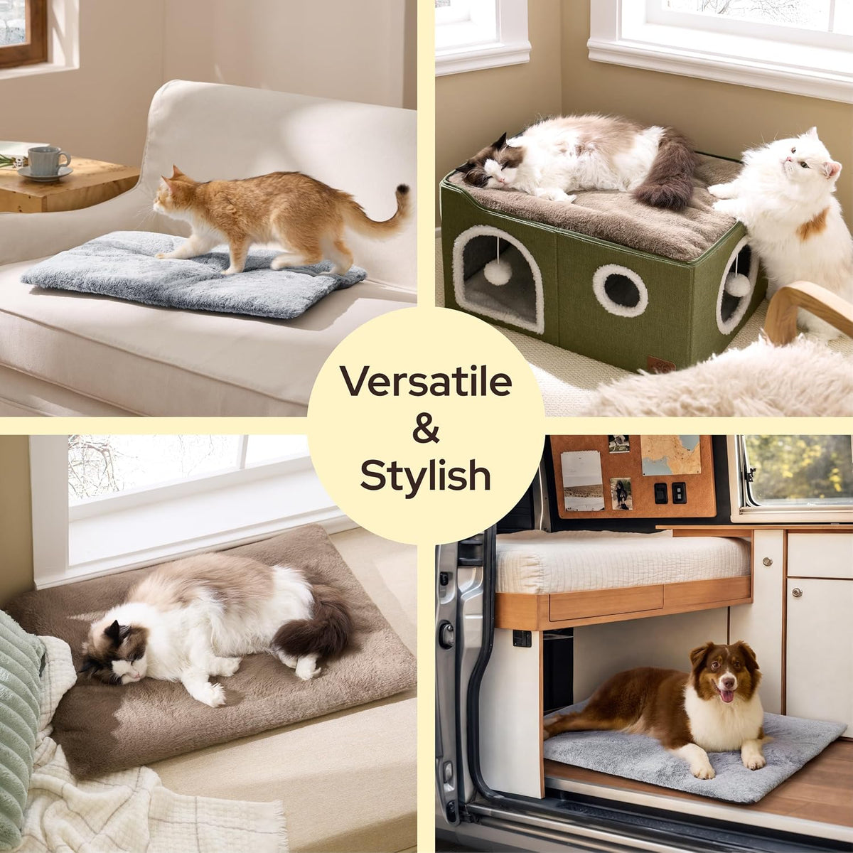 Bedsure Self Warming Cat Bed Mat,Small Pet Extra Warm Self Heating Cat Pad
