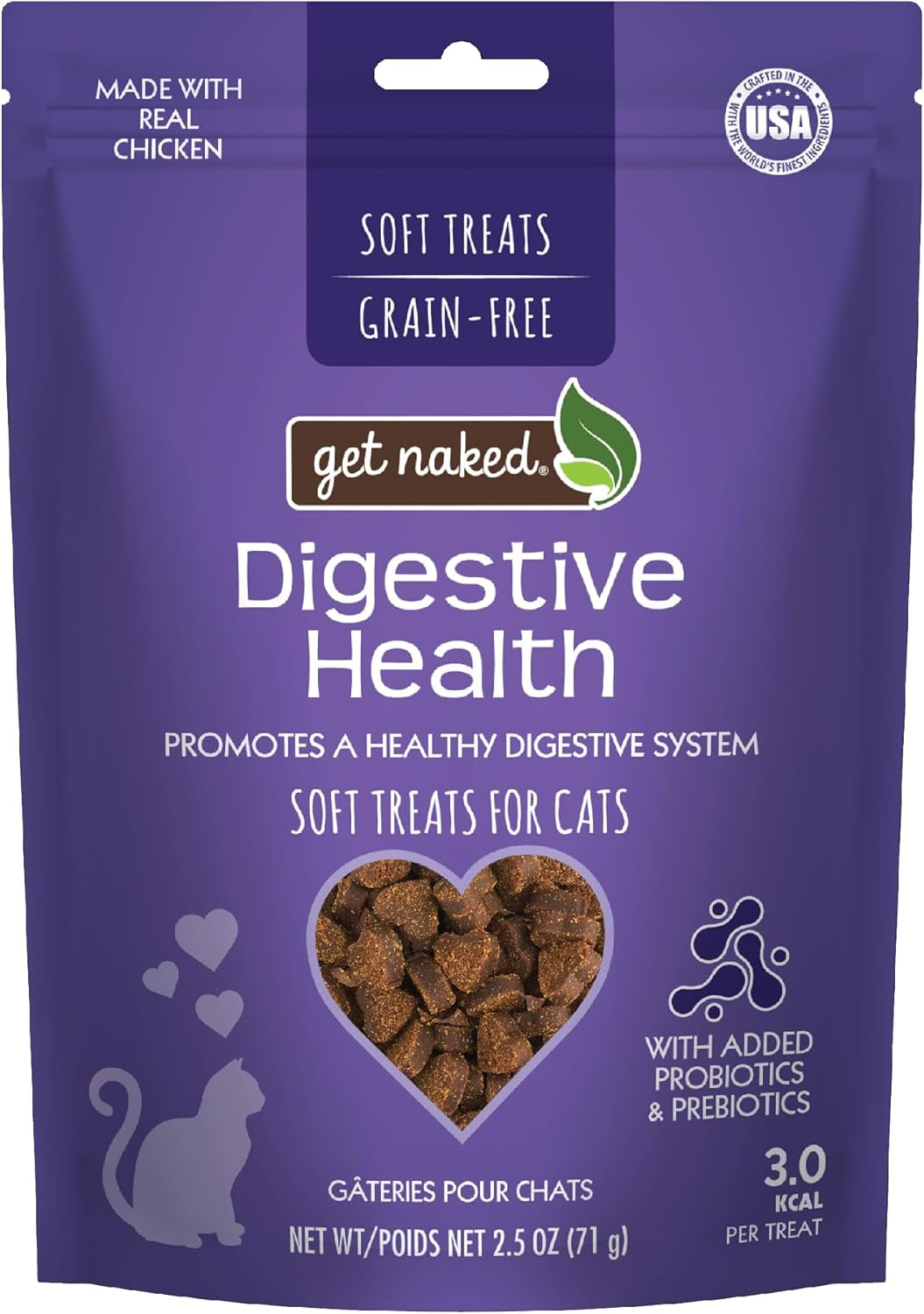 Get Naked 1 Pouch Furball Relief Soft Treats for Cats, 2.5 Oz(Pack of 1)