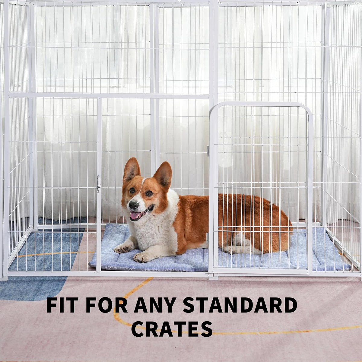 Cooling Mat for Large Dogs, Q-Max>0.46 - Self-Cooling Dog Bed with Arc-Chill Technology,Washable Dog Cooling Mat for Small & Medium Dogs, Indoor Outdoor Kennel Floor Use (36" X 24" - Large-Crate)