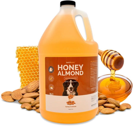 Bark2Basics Honey and Almond Dog Shampoo for Sensitive Skin, 1 Gallon, 16:1