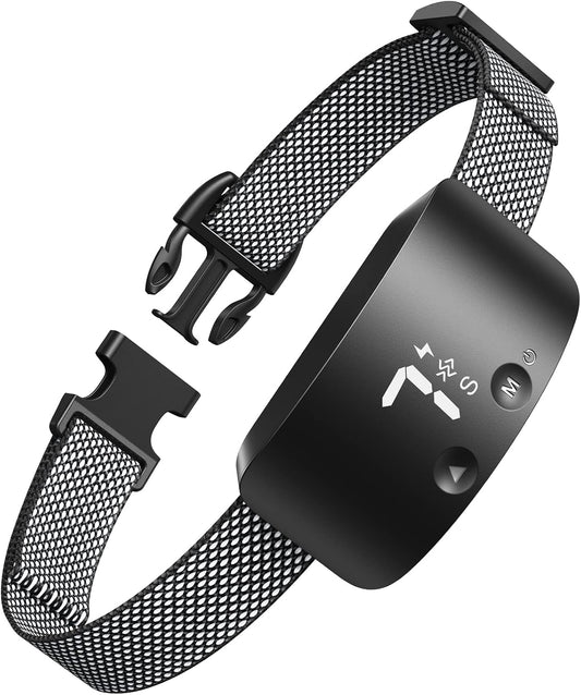 Bark Collar for Dogs,Rechargeable anti Barking Training Collar with 7 Adjustable Sensitivity and Intensity Beep Vibration for Small Medium Large Dogs (Black)