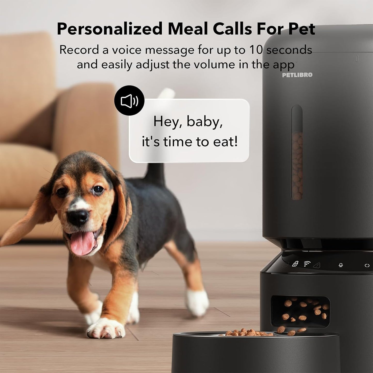 PETLIBRO Automatic Cat Feeder, 5G Wifi Automatic Dog Food Dispenser with Freshness Preservation, 5L Timed Pet Feeder with Low Food Sensor, up to 10 Meals per Day, Granary Black