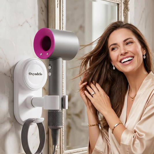 Hands-Free Suction Cup Hair Dryer Holder, No Drill Wall Mount