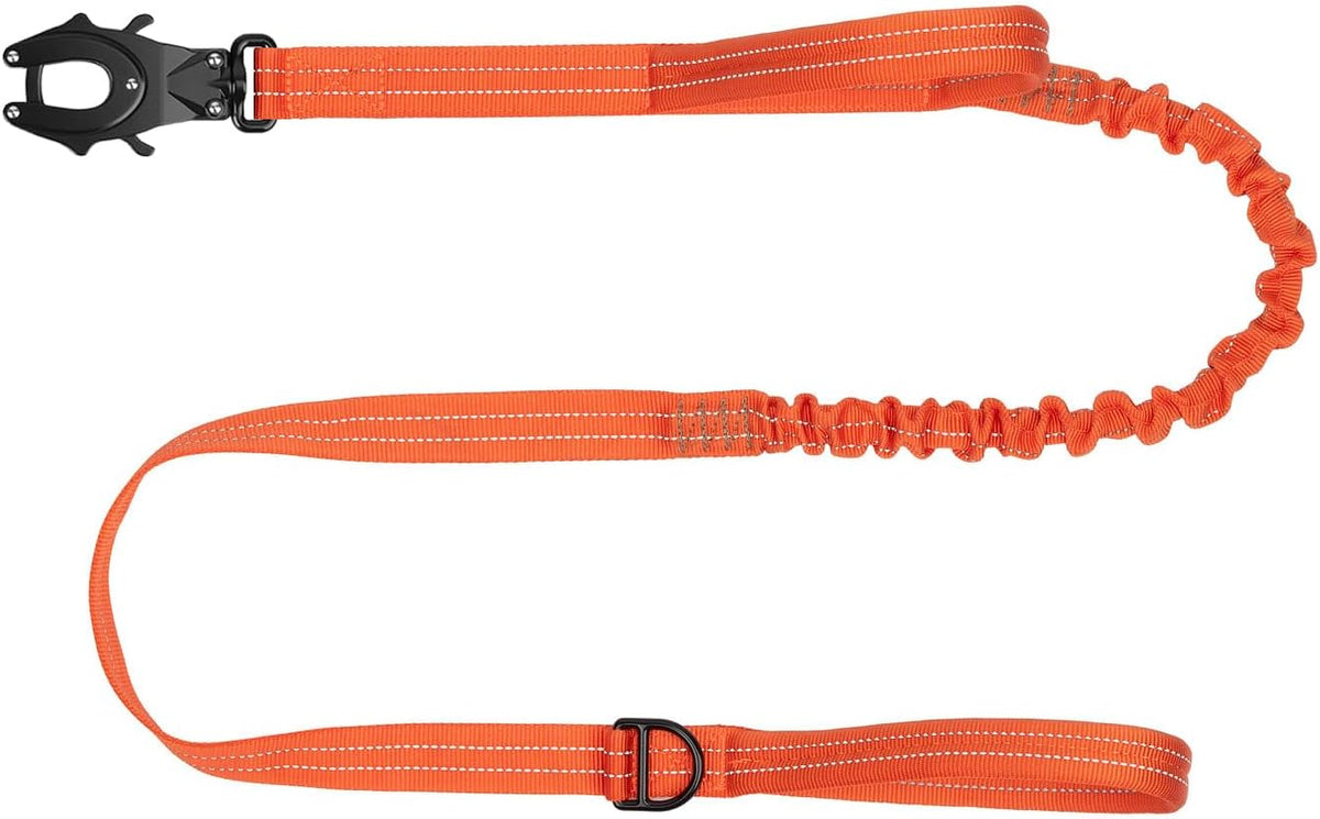 Tactical Dog Leash with Quick-Release Metal Clasp,Bungee-Dog Lead