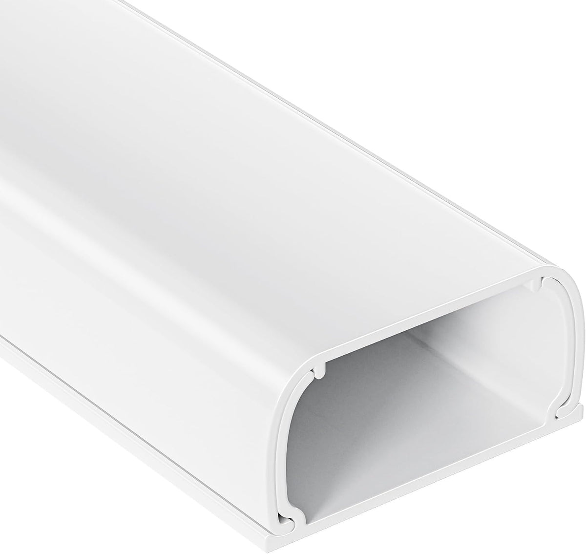 Large Cord Hider - 47In Wire Hiders for TV on Wall, Paintable Cable Hider, X-Large Cable Management Kit, Cord Hiding for Wall, W1.6In H0.8In White