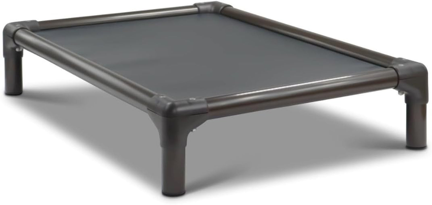 Kuranda Chewproof Elevated Dog Bed - Walnut PVC - 30" X 20" - Cordura Nylon - Smoke