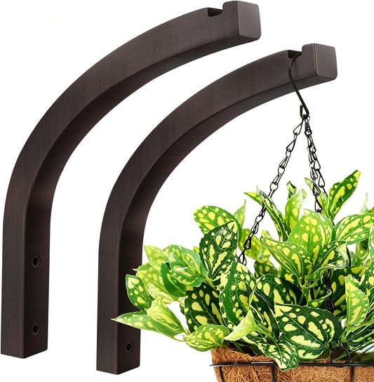 Stylish Wooden Plant Hanger – 2 Pack, 8-Inch Indoor/Outdoor Wall Hooks for Hanging Planters, Flower Pots, Lanterns, and Wind Chimes – Premium Beech Wood Home Decor