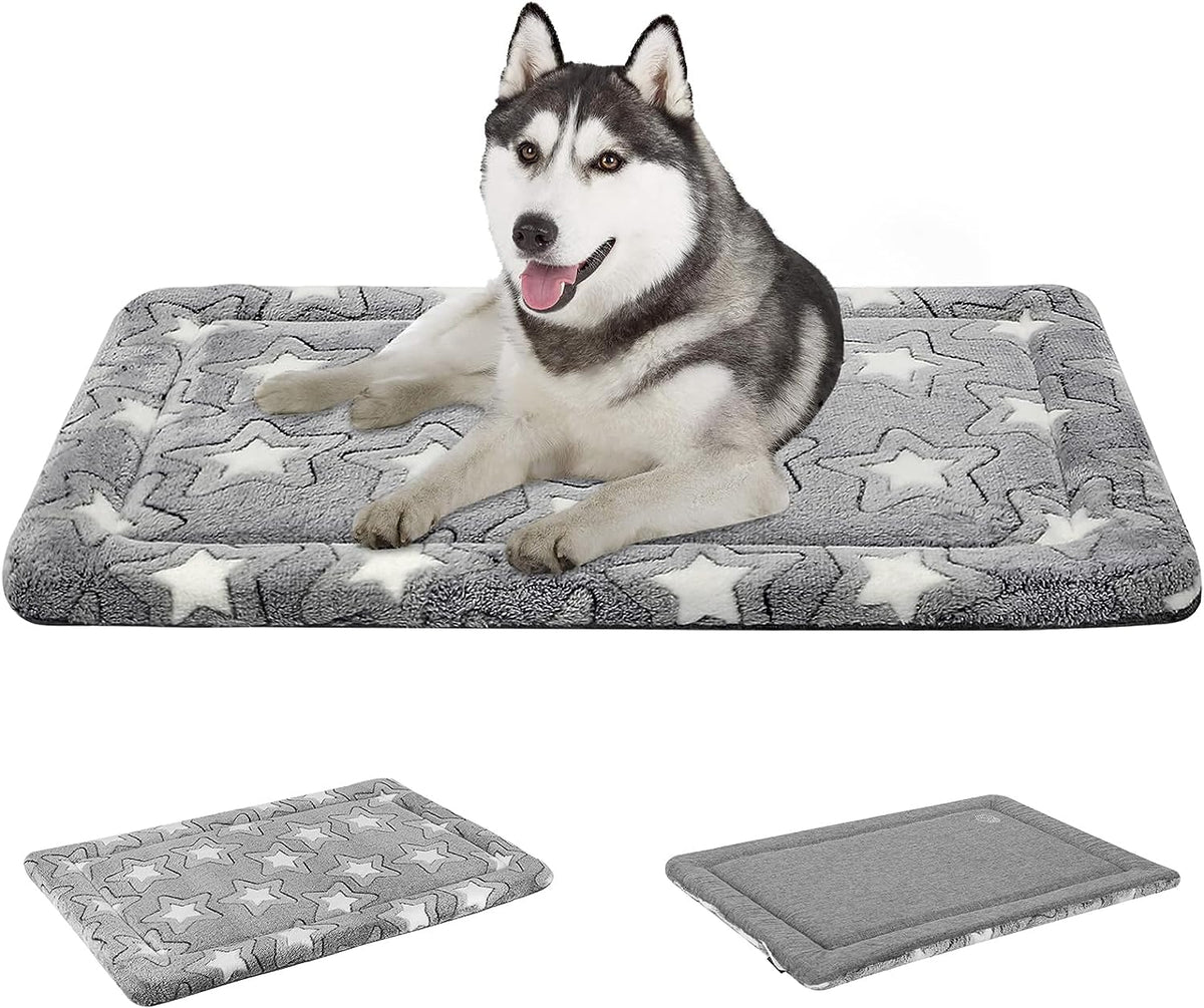 EMPSIGN Dog Crate Pad for 36"X24" Dog Crate, Star Pattern/Grey