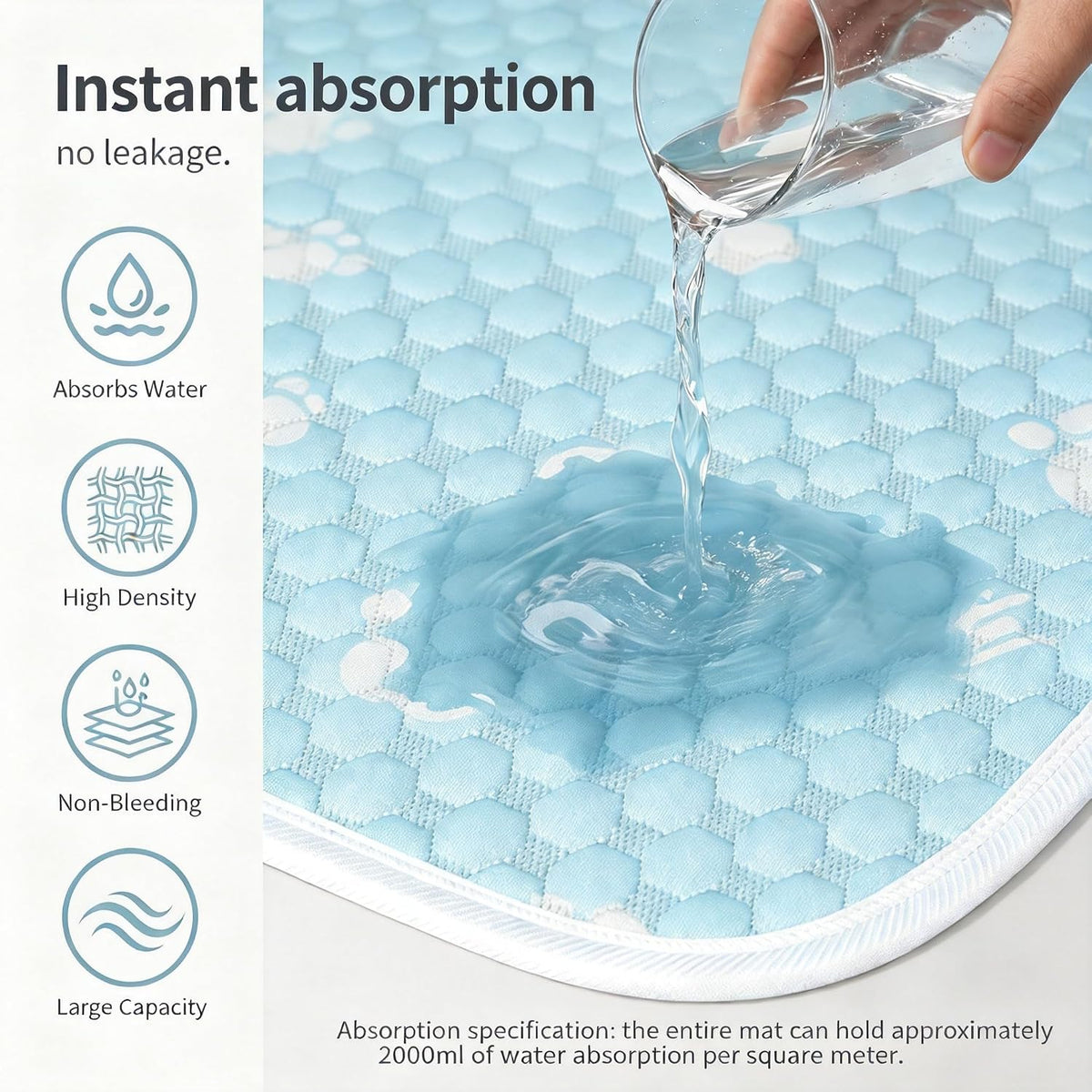 Cooling Mat for Dogs, No Gel, Ice Silk, Washable, Non-Slip, XL