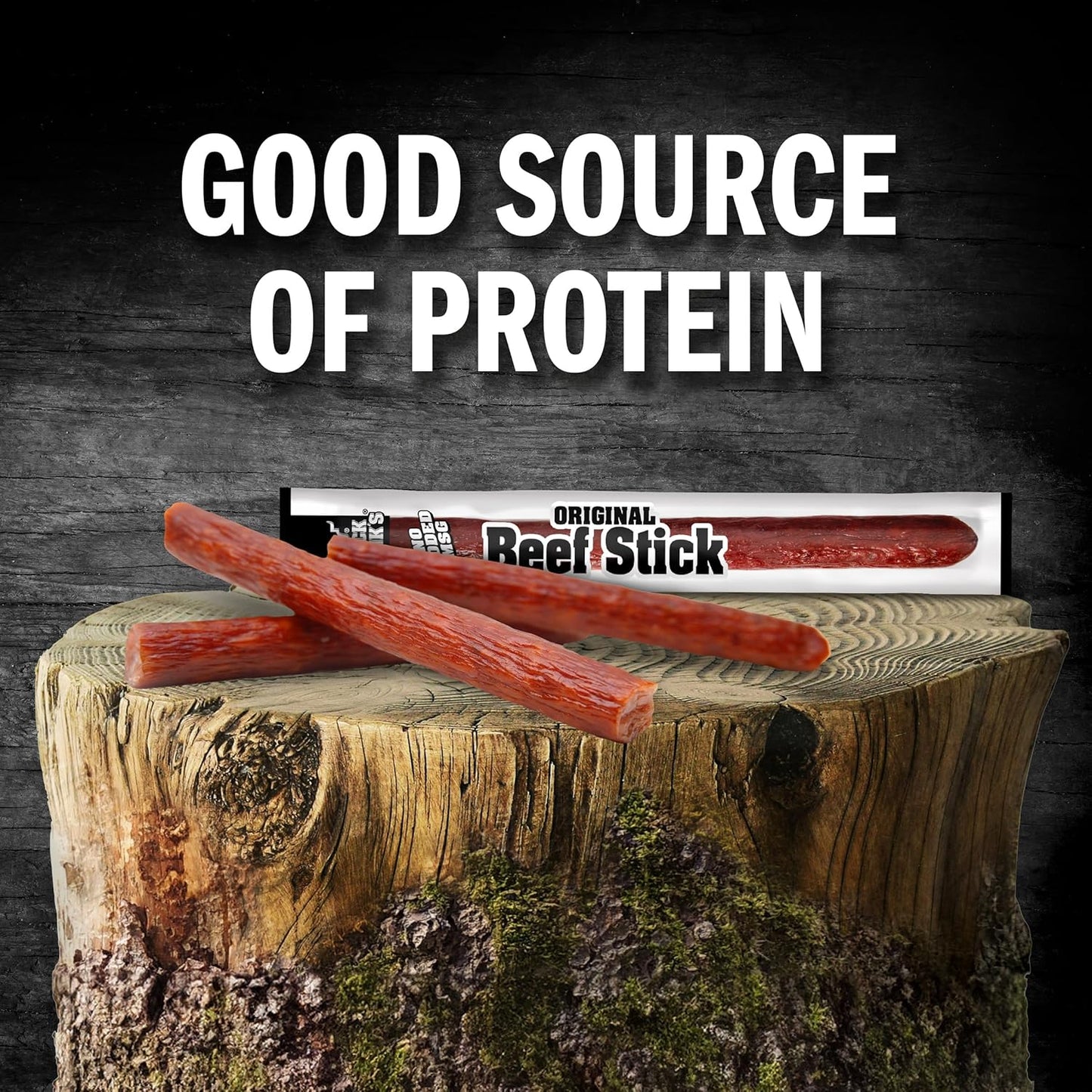 Jack Link'S Original Beef Jerky Sticks - Made with 100% Real Beef - Ready to Eat Real Meat Protein Snacks - 5G Protein per Serving - 0.92 Oz Meat Stick