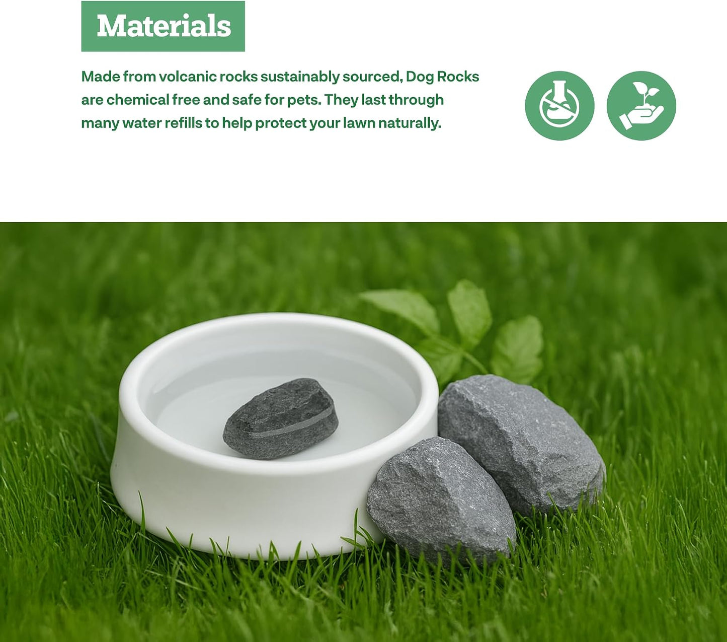 Dog Rocks - Natural Lawn Protector - 600G - Prevents Dog Urine Burn Patches on Grass - Dog Wee Neutraliser for Lawn Repair - Pet Urine Neutralizer for Artificial & Natural Grass