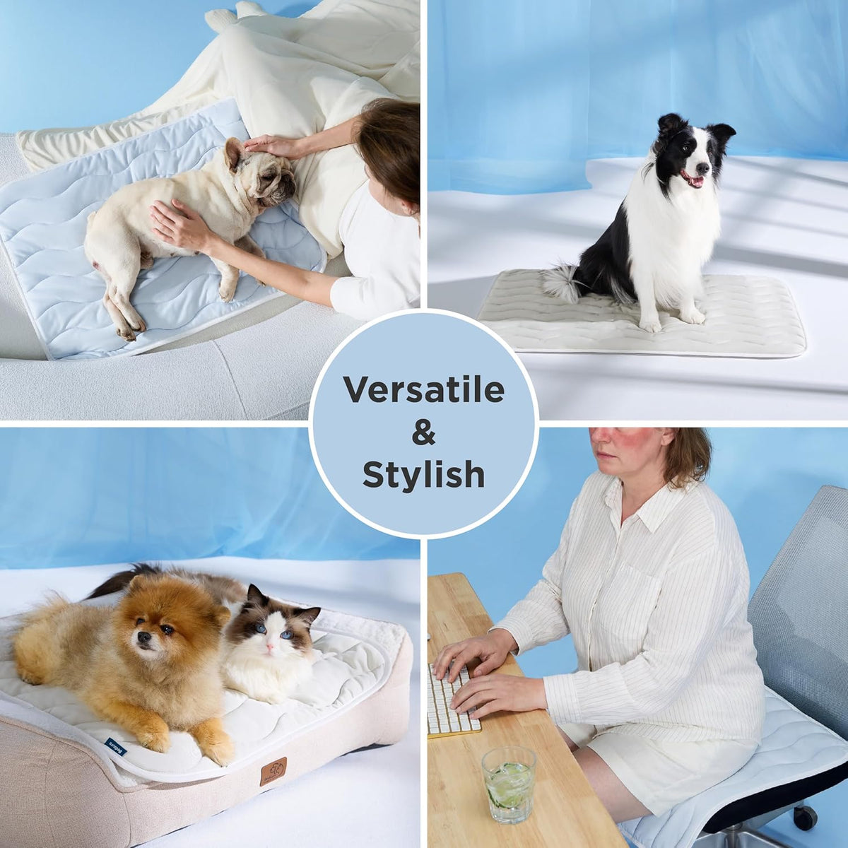Bedsure Dog Cooling Mat Extra Large,Washable Breathable Qmax>0.4 Cool Fiber