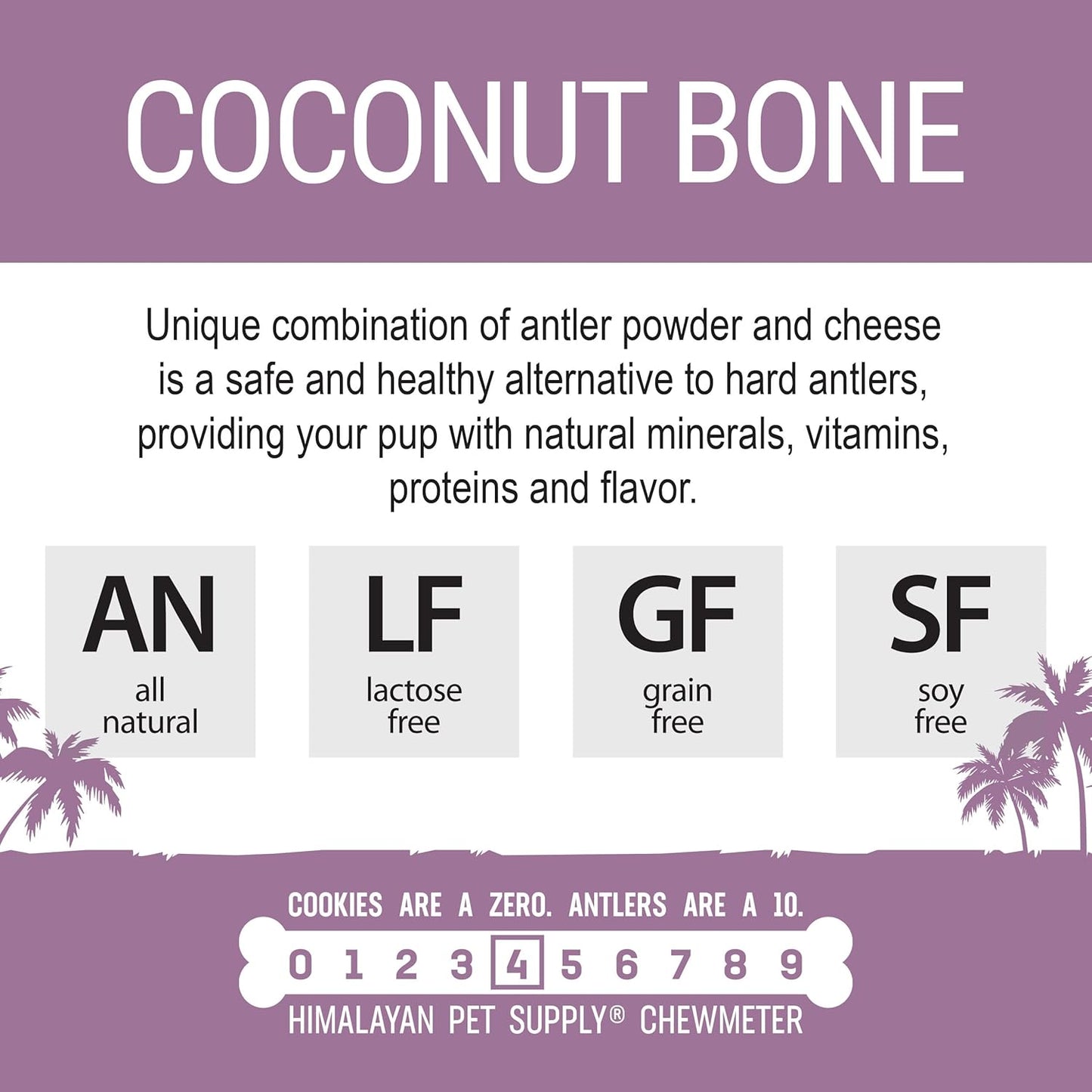 Coconut and Himalayan Cheese Dog Chew | Long Lasting, Stain Free, Protein Rich, Low Odor | 100% Natural, Healthy & Safe | No Lactose, Gluten or Grains | Coconut Bone | for Dogs 45 Lbs & Smaller