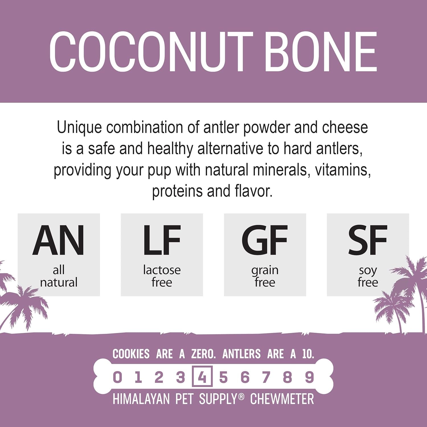 Coconut and Himalayan Cheese Dog Chew | Long Lasting, Stain Free, Protein Rich, Low Odor | 100% Natural, Healthy & Safe | No Lactose, Gluten or Grains | Coconut Bone | for Dogs 45 Lbs & Smaller