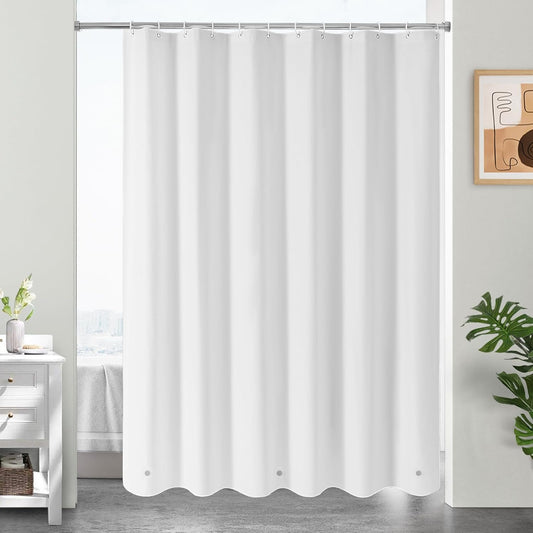 Shower Curtain Liner 72" W X 72" L, Waterproof Washable Fabric Shower Curtain Liner, Bathroom Curtain 72" W X 72" L