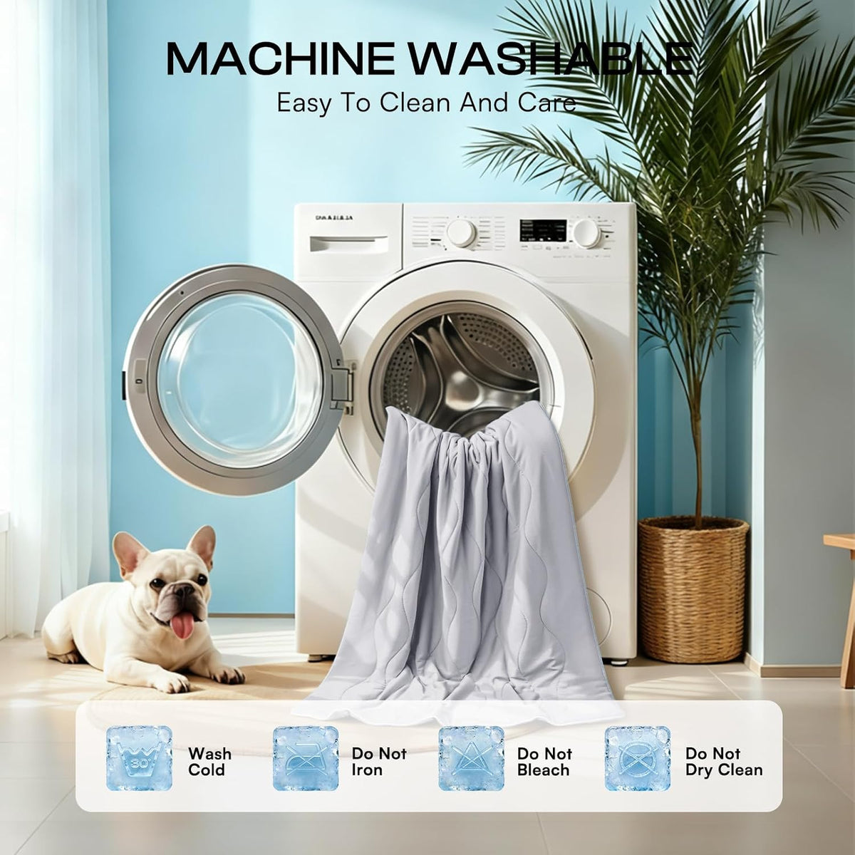 Luciphia Cooling Dog Blanket, Q-MAX>0.5 Pet Throw for Couch, Crate & Bed