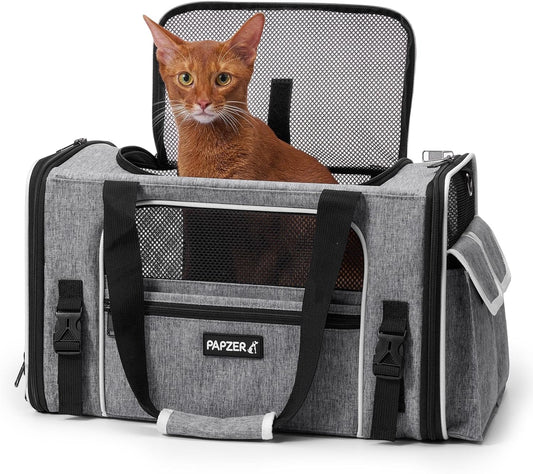 Soft Sided Pet Carrier, Travel Friendly, Small to Medium Cats 15 Lbs