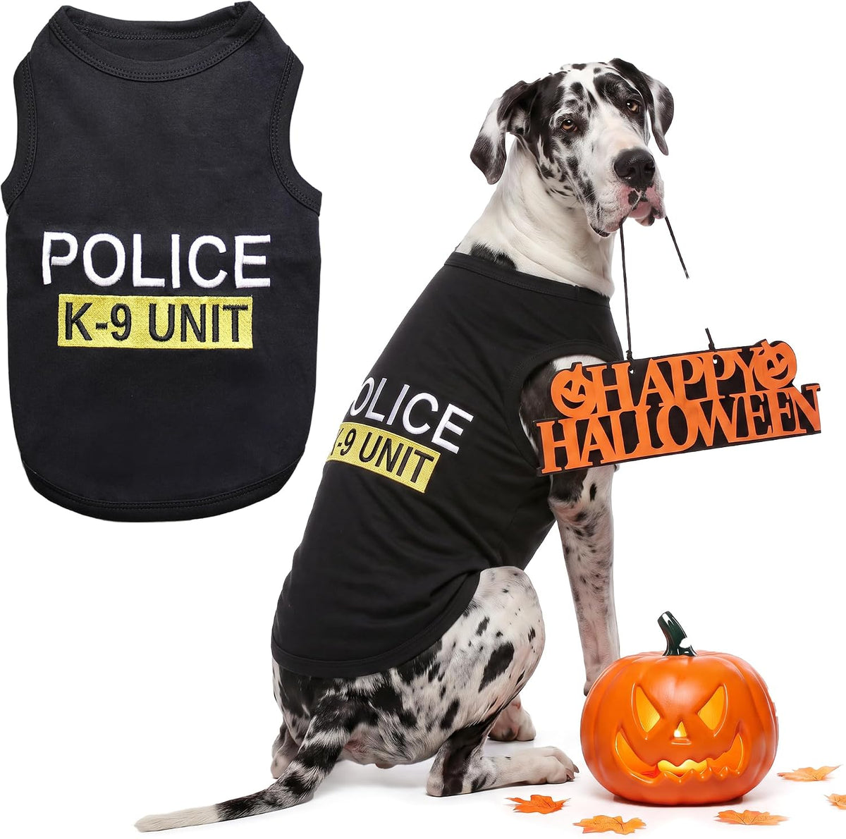 Parisian Pet Dog Halloween Costume - Police K-9 Halloween Shirt for Dogs