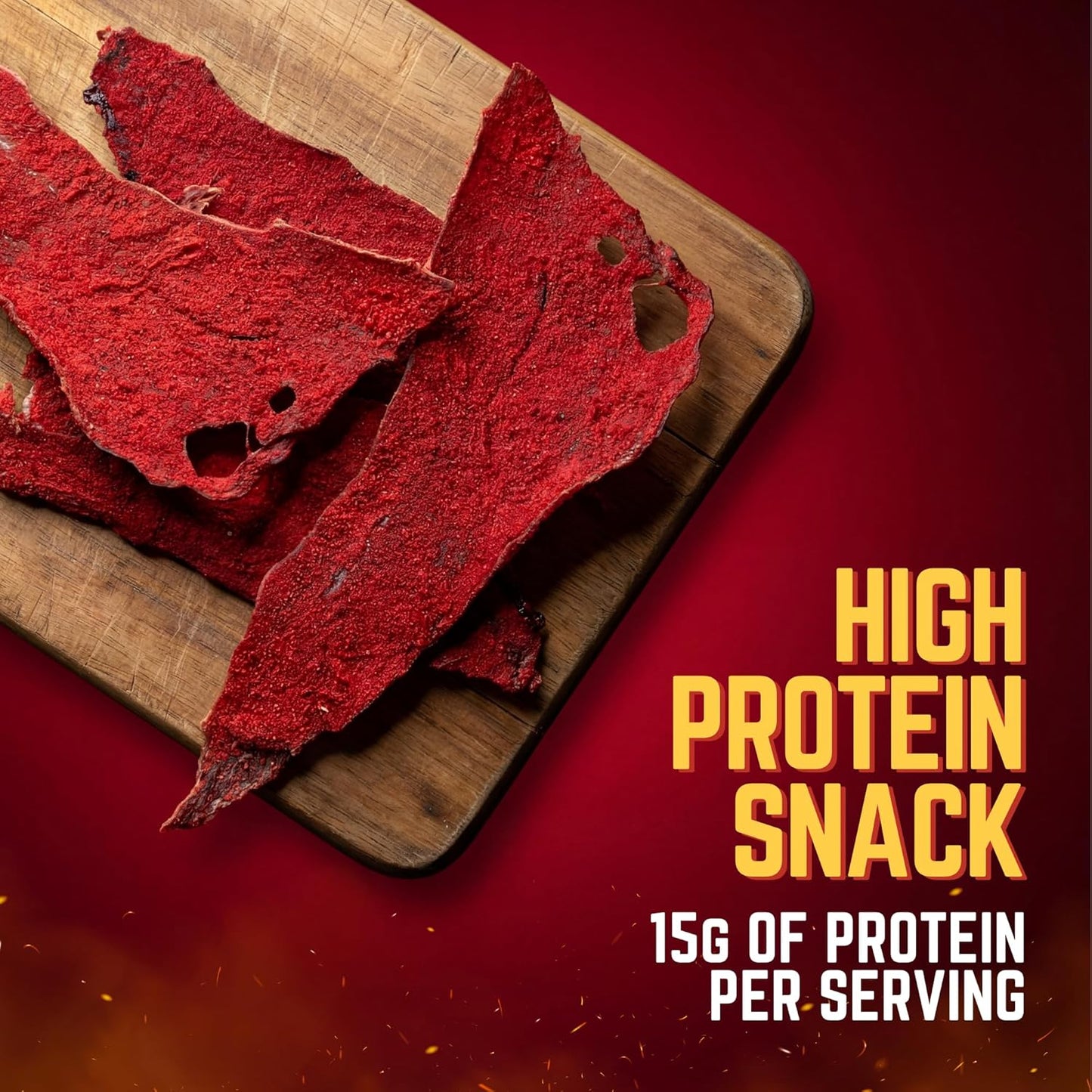 Tizon Lumbre Carne Seca - Spicy Fuego Beef Jerky Snack, Premium Mexican-Style Dried Beef, 2Oz Resealable Pouch, No Added Hormones, USA Made