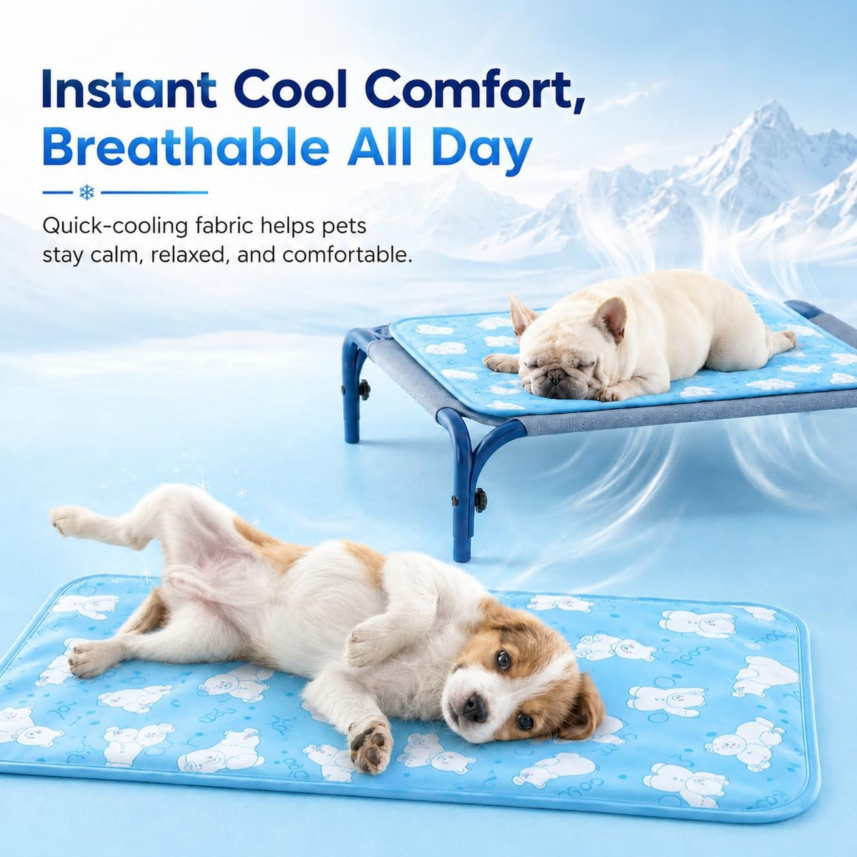 Dog Cooling Mat Gel for Indoor & Outdoor, Waterproof Non-Toxic Cooling Pad