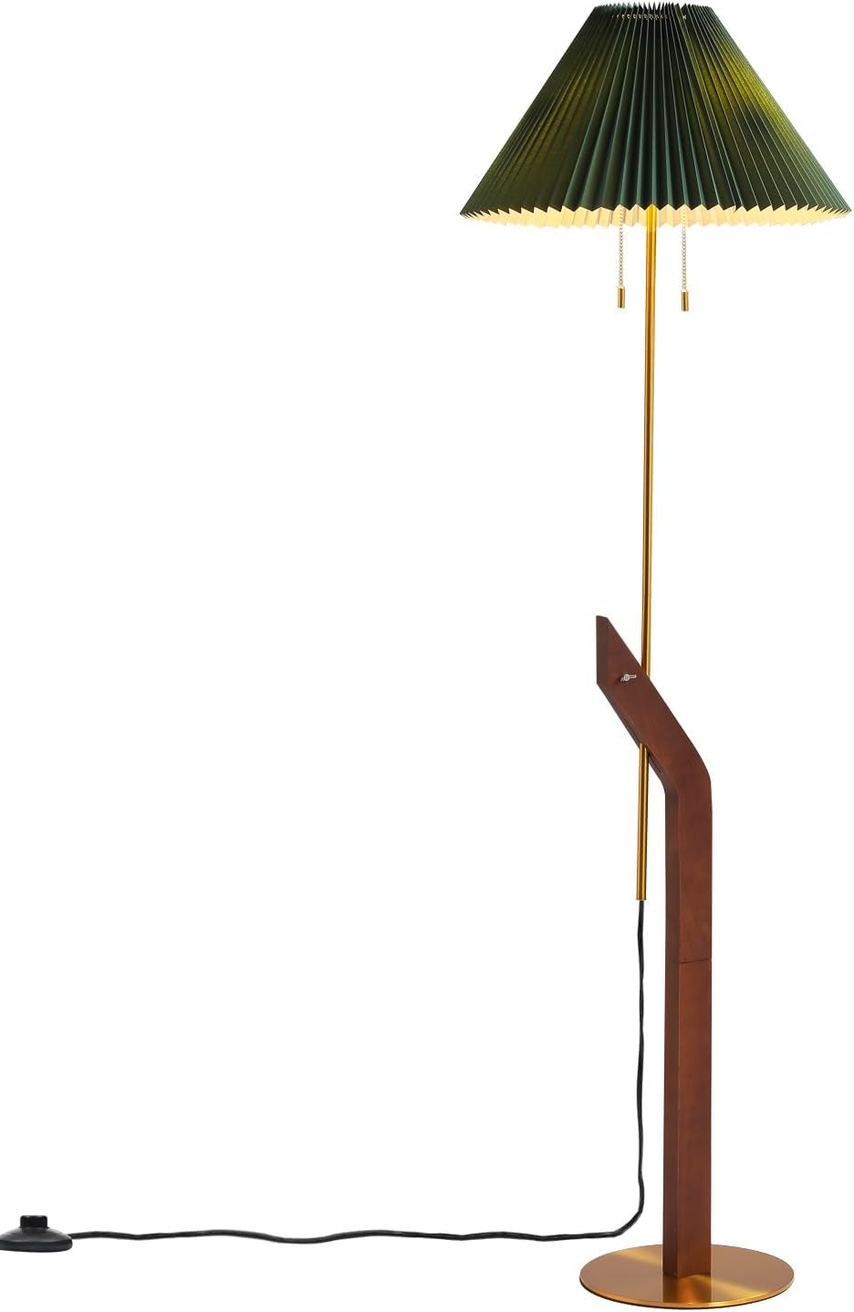 Floor Lamps for Living Room,Gold Mid Century Modern Wood Standing Lamp
