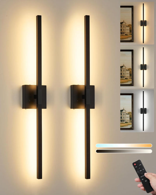 Rayogale 32 Inch Battery Operated Wall Sconces with Remote Control