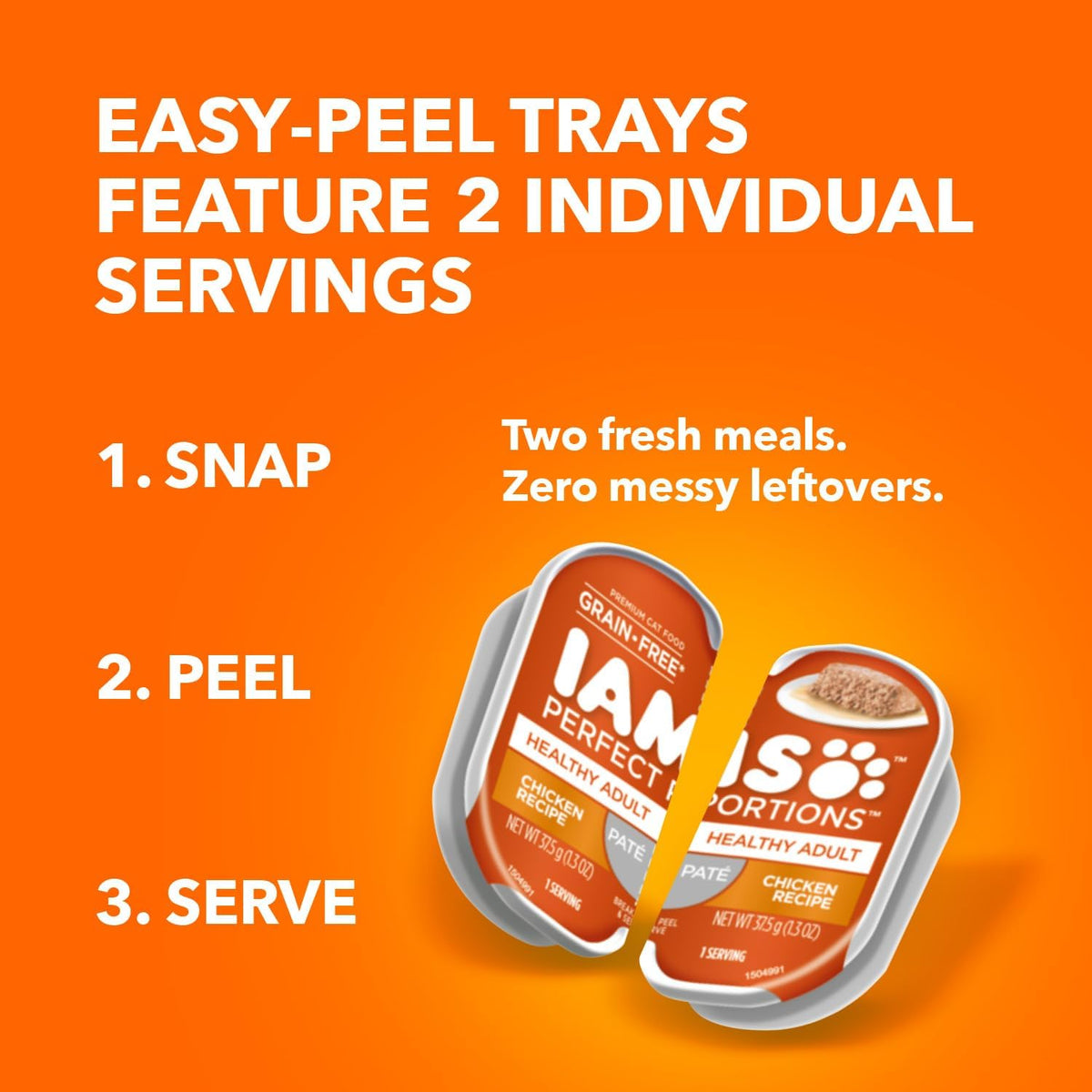IAMS Perfect Portions Pate Wet Cat Food, Variety, 12 Count, 2-Pack