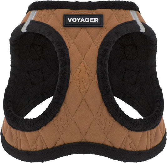 Voyager Step-In Plush Dog Vest Harness -Beige Plush, Medium