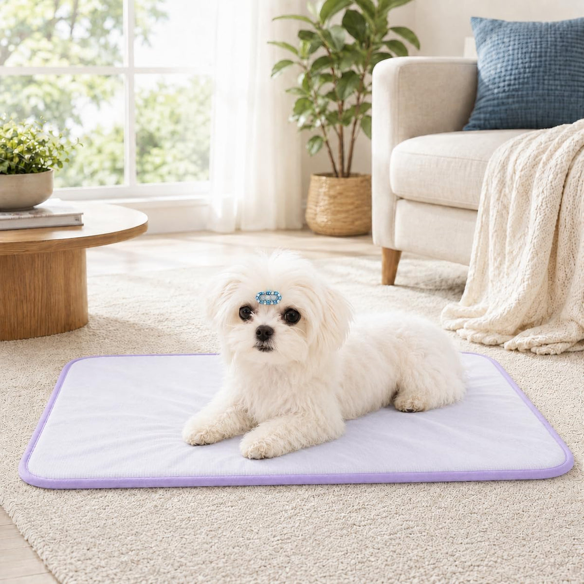 Dog Cooling Mat for Small Dogs & Cats, 24 X 16 In, Double-Sided, Washable