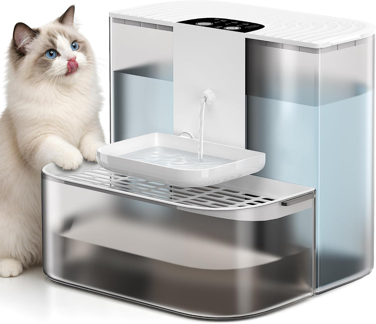 CZPET 4.5L Wireless Cat Water Fountain No Filters