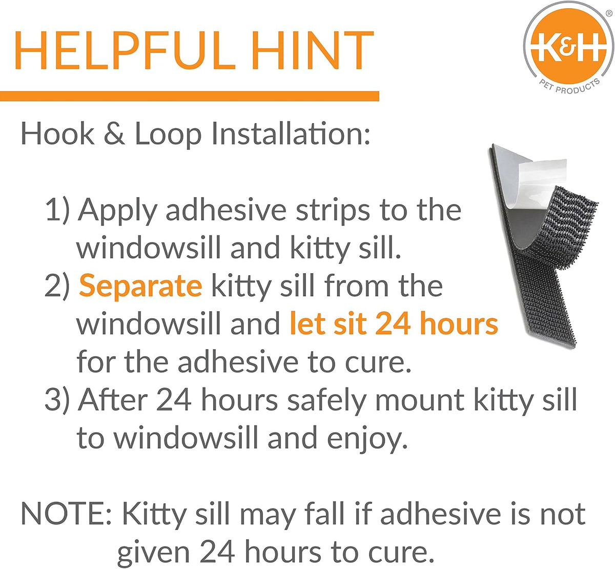 K&H Cat Window Perch, Heated Kitty Sill, Safety Listed, 24X14In, Fleece