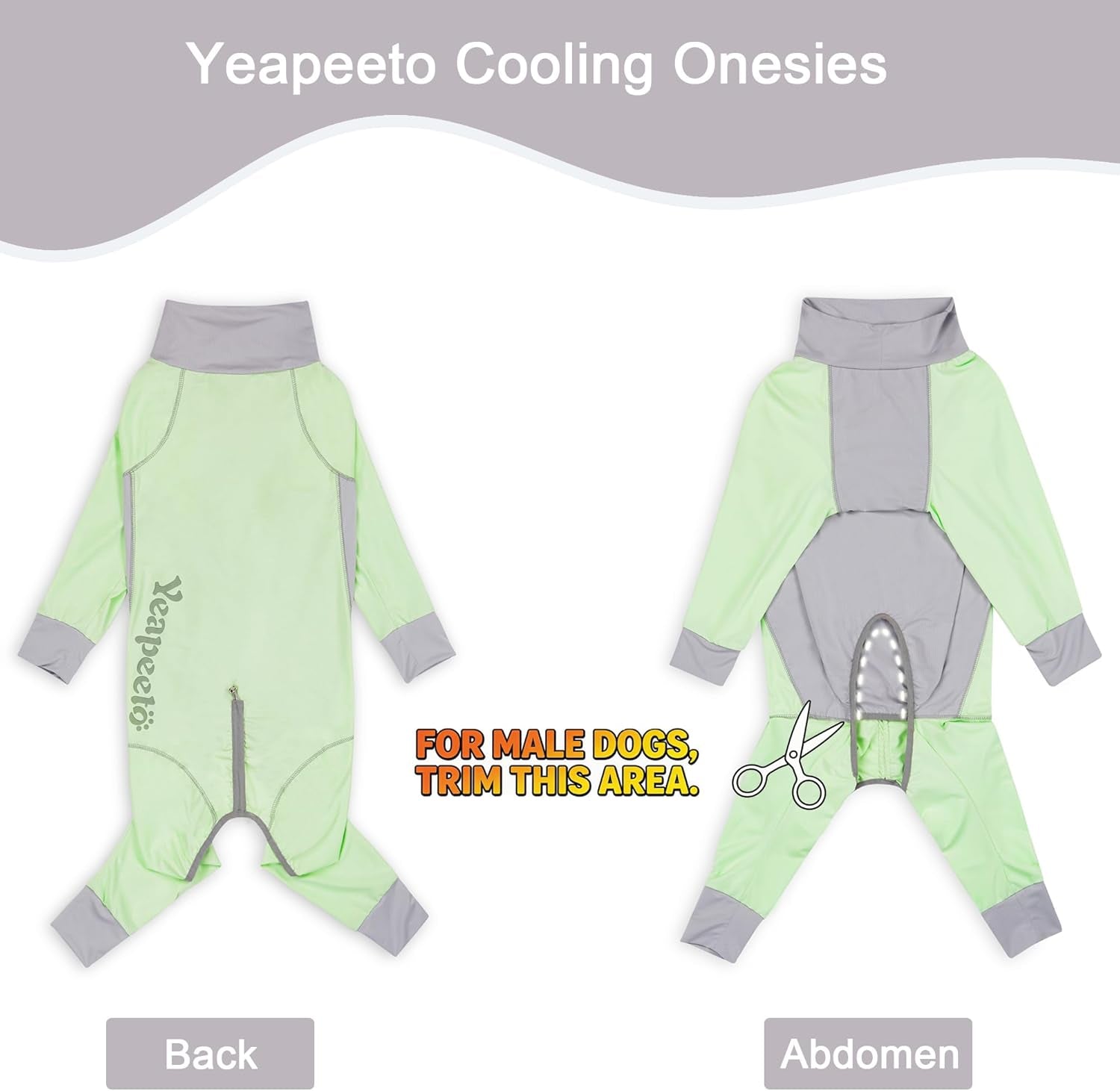 Dog Sun Protection Cooling Suit UPF 50+, Quick-Dry Breathable Jumpsuit for Large & Medium Dogs, Outdoor Dirt-Resistant Shedding Control Pet Apparel (Chartreuse, 6X-Large)
