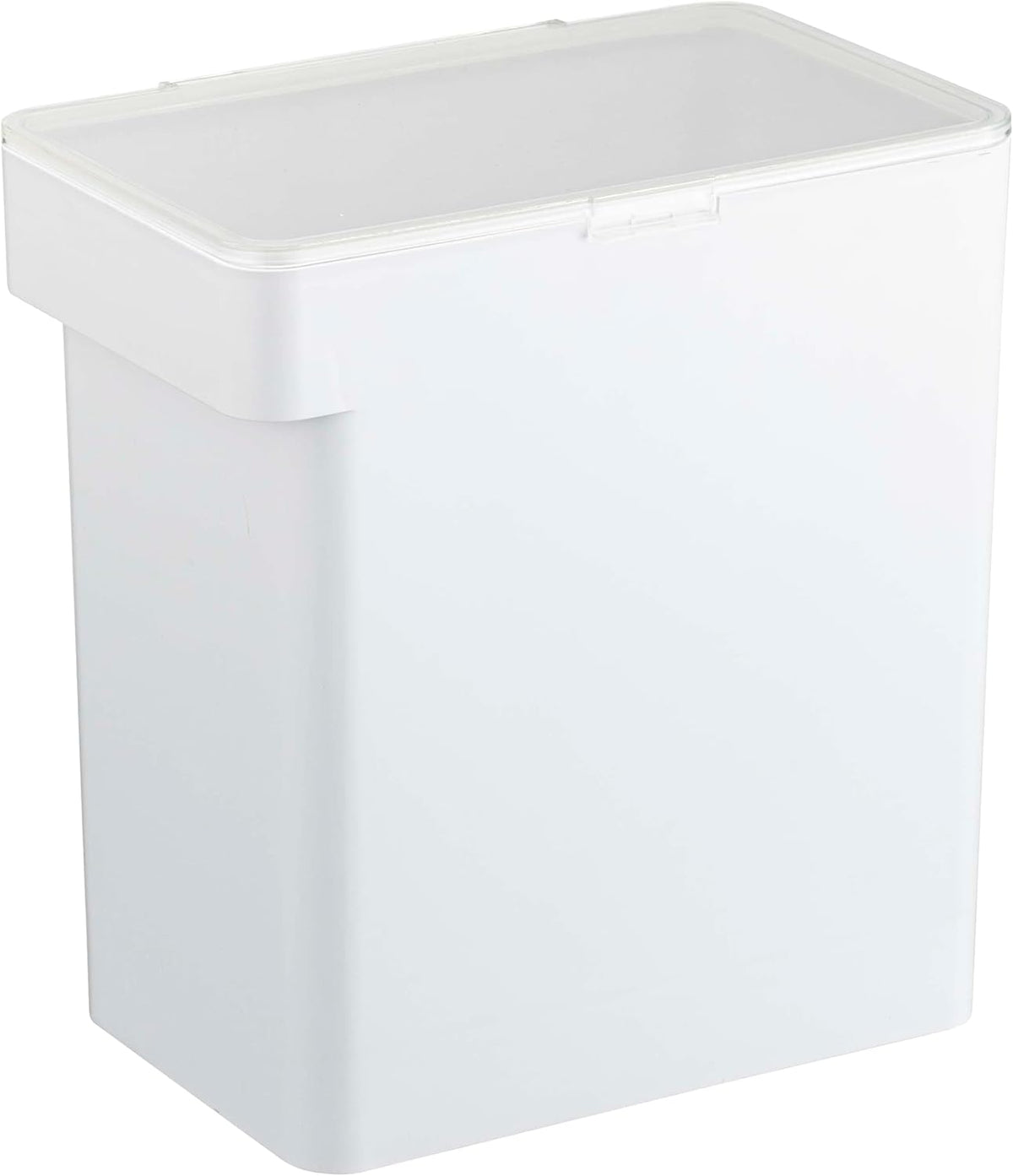 Yamazaki Home Airtight Pet Food Storage Container - Cat and Dog Food Holder Bin with Transparent Lid and Handle Polypropylenelargewhite