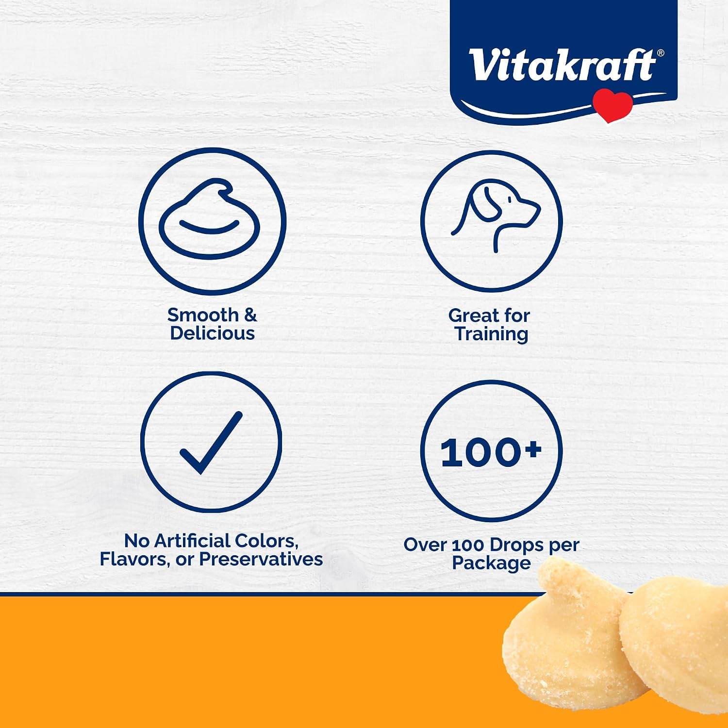 Vitakraft Drops Dog Treats with Yogurt - Bite-Sized Yogurt Training Treats for Dogs - Small Dog Treats