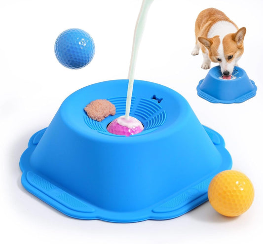 Dog Licking Bowl with Rolling Ball, Lick Toy, anti Boredom Toys