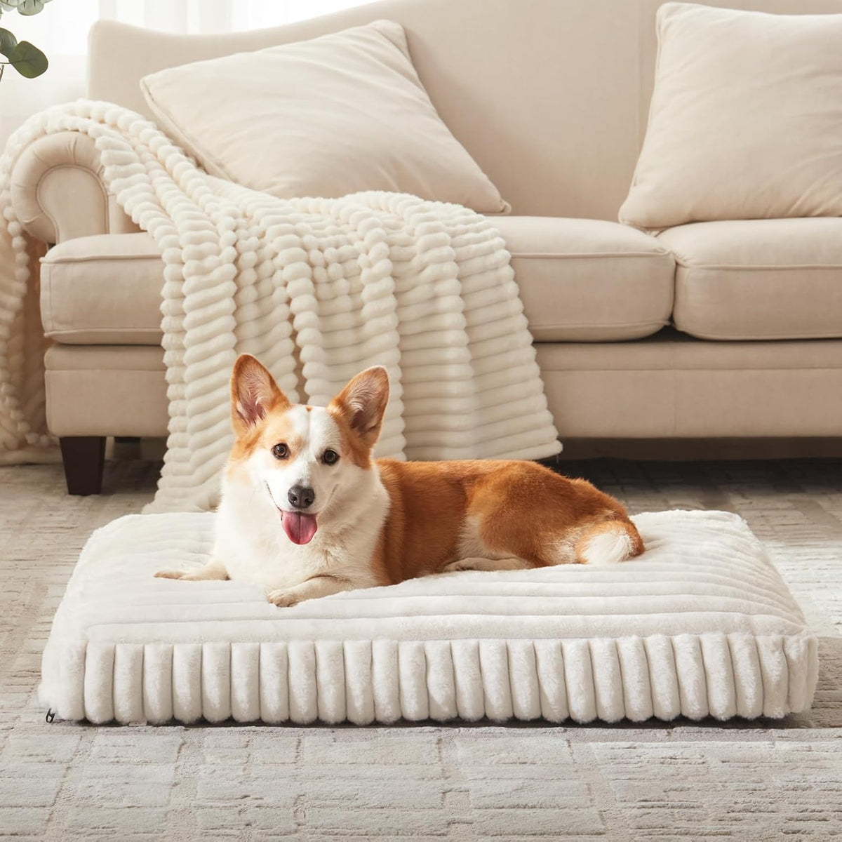 FURTIME XL Dog Beds Large Sized Dog, Washable Dog Bed for Crate, 35"