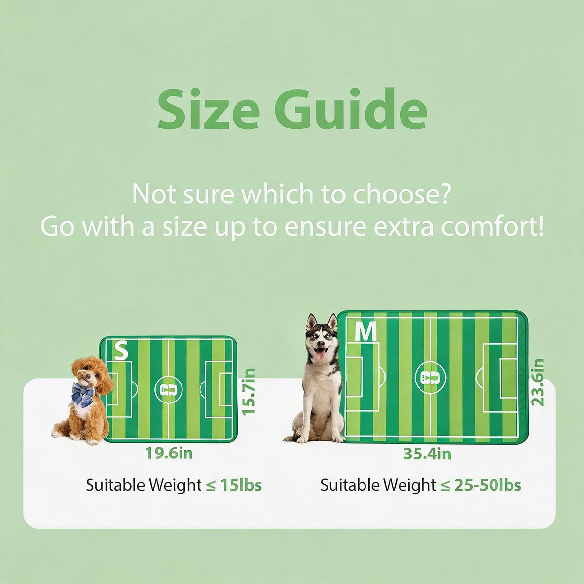 FIFA Dog Cooling Mat, Cooling Blanket for Dogs,Washable, S