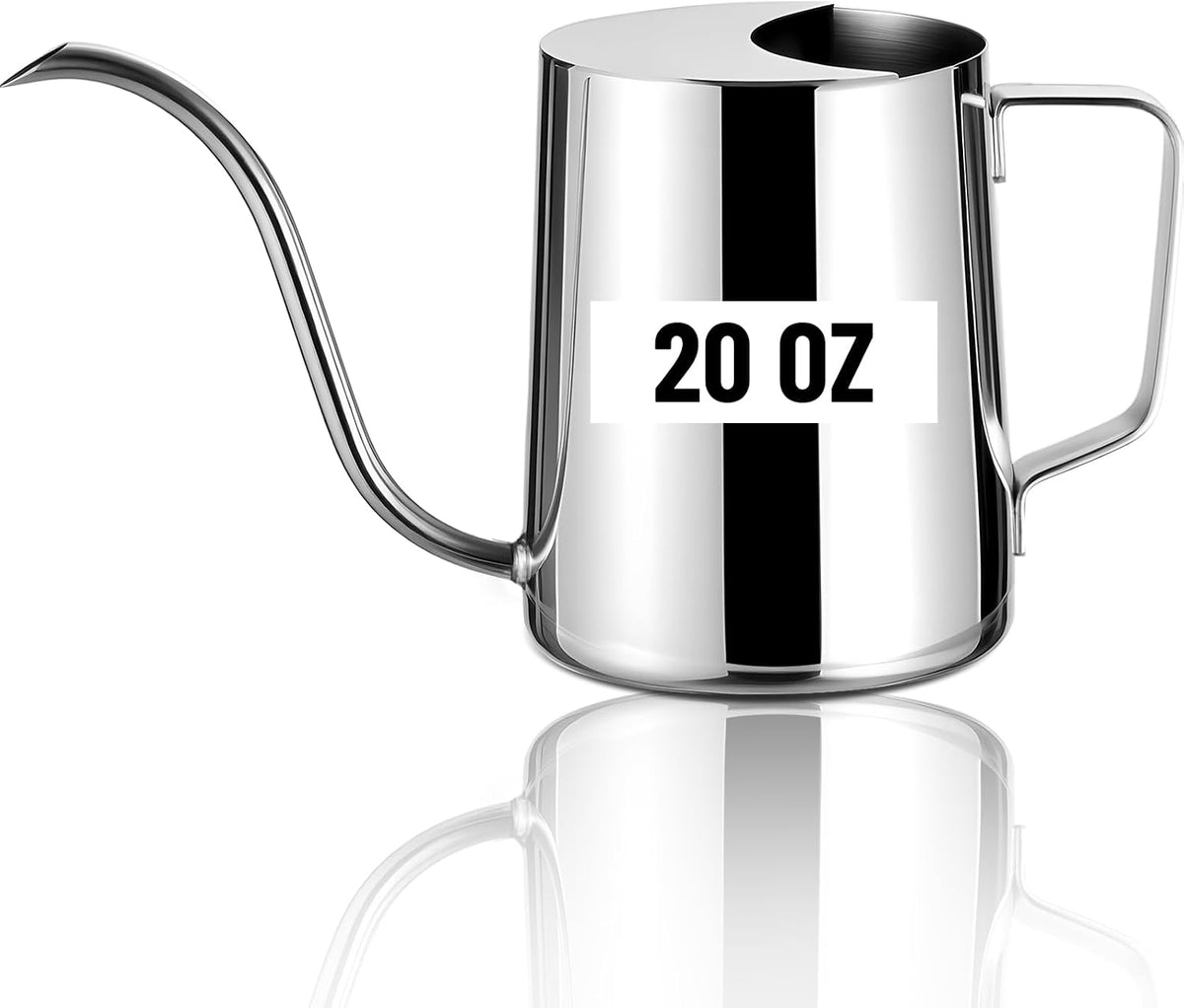 Doseno Indoor Watering Can, Long Spout Watering Can, Stainless Steel, 20 Oz