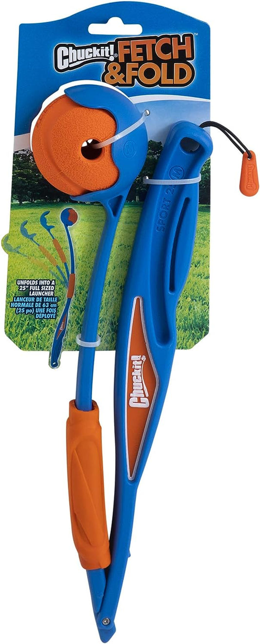 Chuckit! Fetch and Fold Mini 18M Launcher with Medium 2.5In Ball