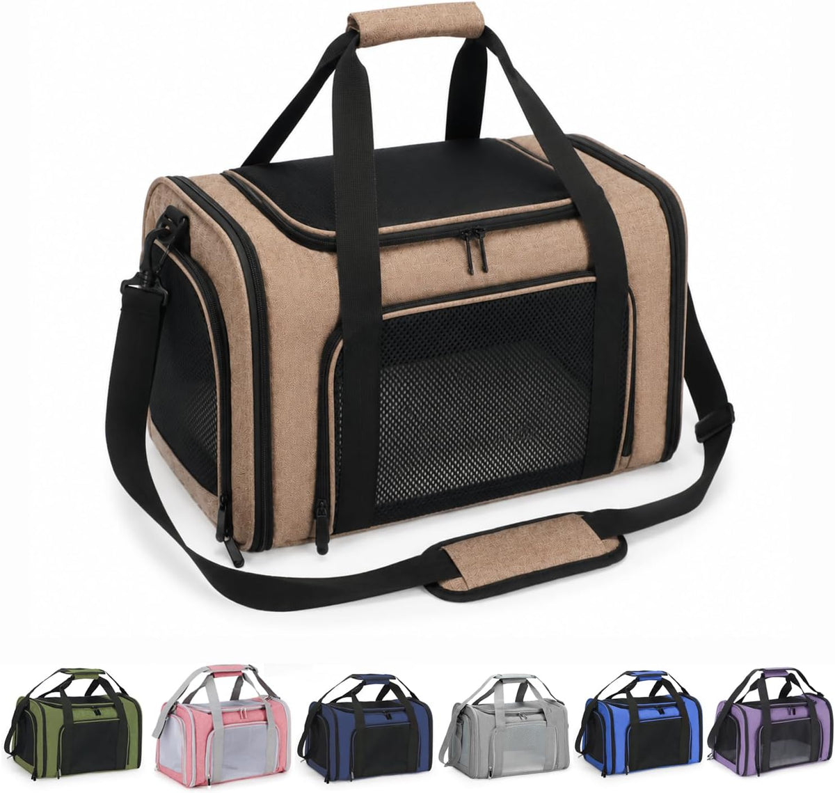 Soft-Sided Pet Carrier for Cats and Small Dogs, Desert Yellow, Large