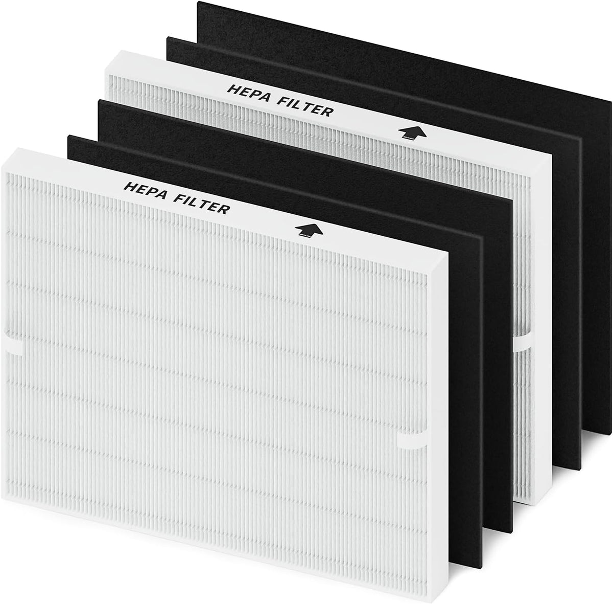 Replacement Filters Set for Coway Airmega AP-1512HH 200M, 2 Hepas 4 Carbons