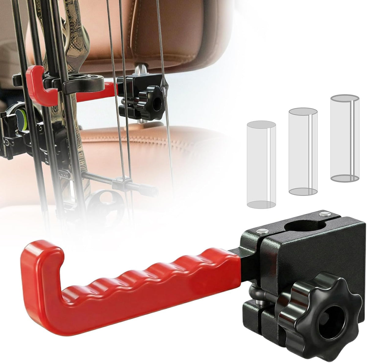 Heavy Duty Steel Bow Hanger for Truck, Headrest Hard Hat Holder for Truck