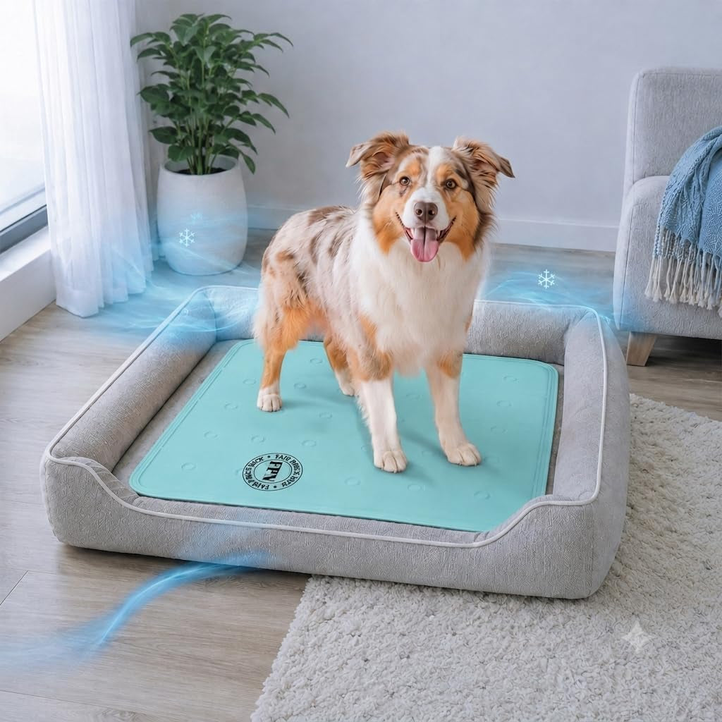 Pet Cooling Mat for Dogs and Cats 1Pcs, Pressure Activated Self Cooling Pad 19" X 11.5"