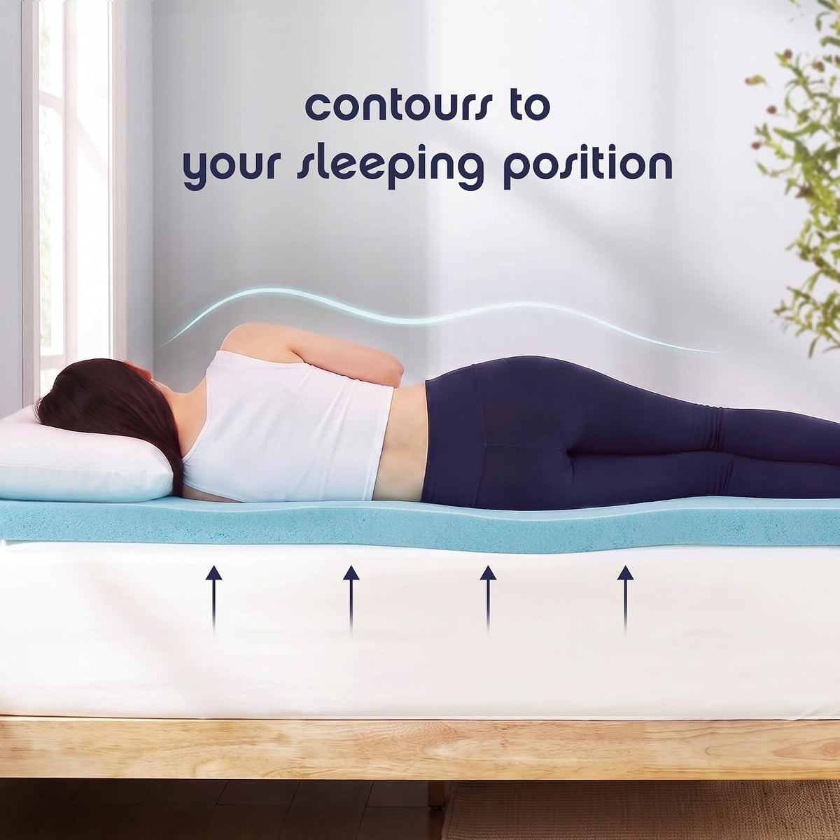 Best Price Mattress 3 Inch Ventilated Memory Foam Mattress Topper, Cooling Gel Infusion, Certipur-Us Certified, Dorm Essentials, Queen