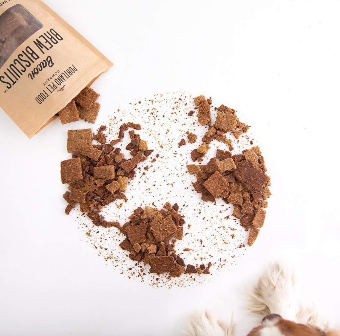CRAFTED by HUMANS LOVED by DOGS Portland Pet Food Company Beef Broth Brew Biscuit Dog Treats (1 Pack, 5 Oz Bag) – All Natural, Human-Grade, Usa-Sourced and Made