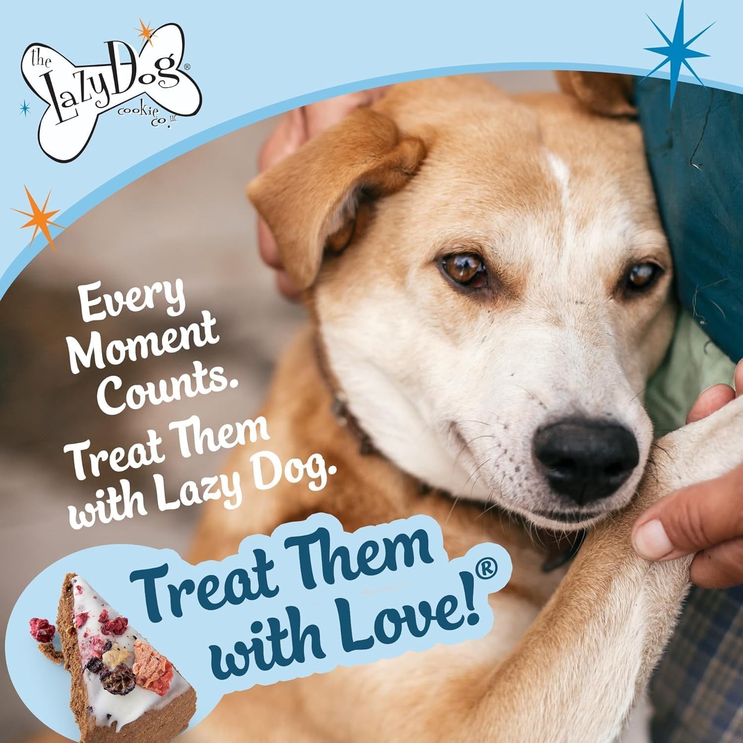 The Lazy Dog Cookie Co. I Ruff You Pup-Pie – All Natural Dog Treat for All Occasions – Healthy Dog Cookies Made in USA – 6" Celebration Pie – Best Natural Treats for Dogs, 5 Oz (Ruff You)