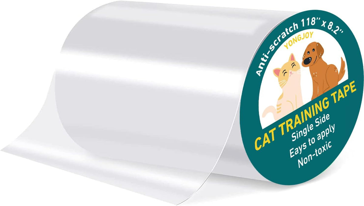 Yongjoy Door Protector from Dog Scratching - Cat Scratch Door Frame Single Side Adhesive Protector anti Dog Scratch Door Guard for Dogs Clear - 118" X 8.2"