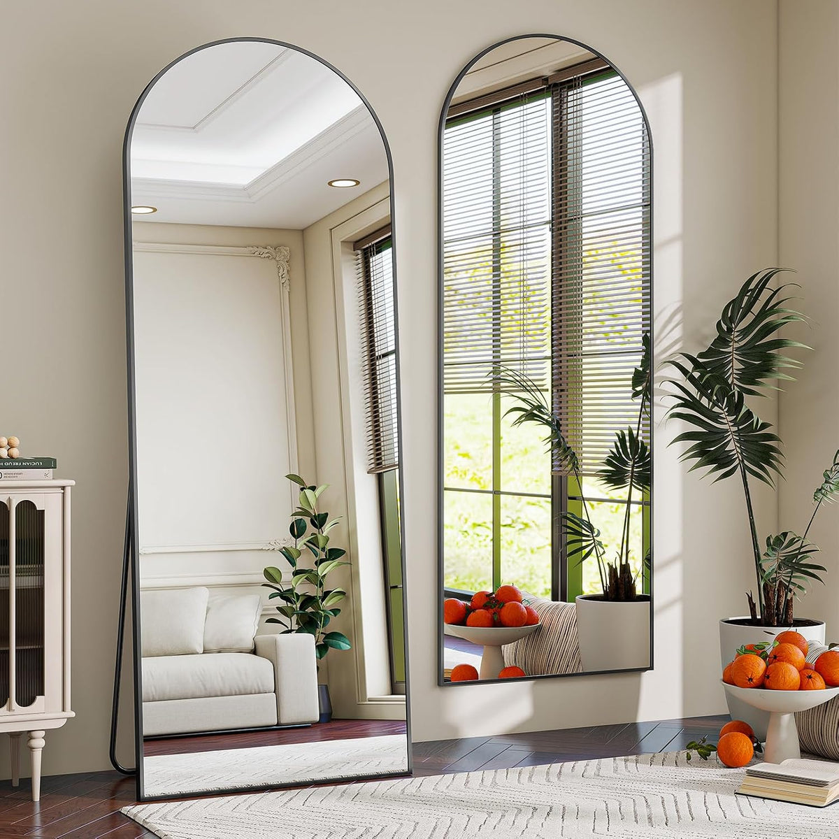 56" X 21" Arch Full Length Mirror, Floor Full Body Mirror